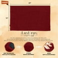 thumbnail image 4 of Bath Mat By LuxUrux-Extra-Soft Plush Bath Shower Bathroom Rug,1'' Chenille Microfiber Material, Super Absorbent Shaggy Bath Rug. Machine Wash & Dry (15 x 23, Maroon-red), 4 of 8