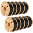 thumbnail image 1 of Filamento ELEGOO Rapid PETG de 1,75 mm, color negro, 10 kg, alta velocidad (600 mm/s), precisión dimensional de 0,02 mm, paquete de 10, bobina de cartón de 1 kg (2,2 lb), compatible con la mayoría de, 1 of 7