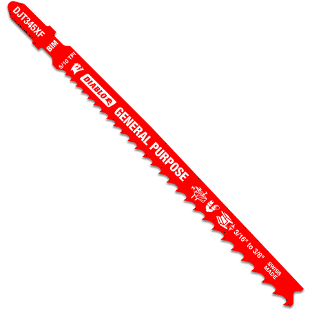 UPC: 0008925153962 | Diablo 5-1/4 in. Bi-Metal T-Shank General Purpose Jig Saw Blade 5/10 TPI 5 pk