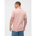 thumbnail image 3 of Polo GAP de piqué elástico para hombre, color rosa envejecido, talla M, 3 of 4