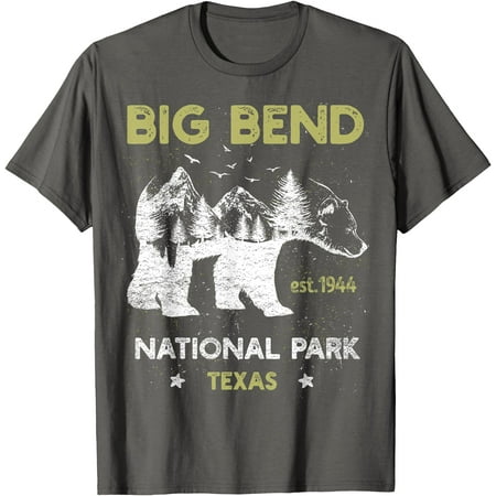 Big Bend Texas US National Park Camping Hiking Vacation Unisex T-Shirt for Men Women Kids Toddler Charcoal Color Size 2XL