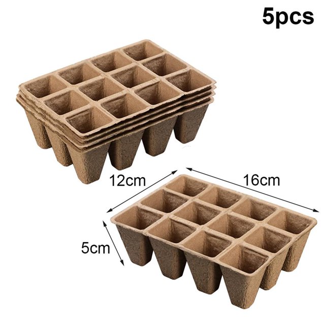 Bandeja De Vivero De Semillas De Hierbas Biodegradables De Arranque De 12 Agujeros Bandeja De Cultivo Ecológico Para El Hogar Jardinera De Jardín Speravity HA017317-00