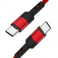 thumbnail image 1 of Cable de datos USB C flexible a USB c Cable de carga rápido duradero profesional para 30 cm rojo perfke cable de fecha, 1 of 8