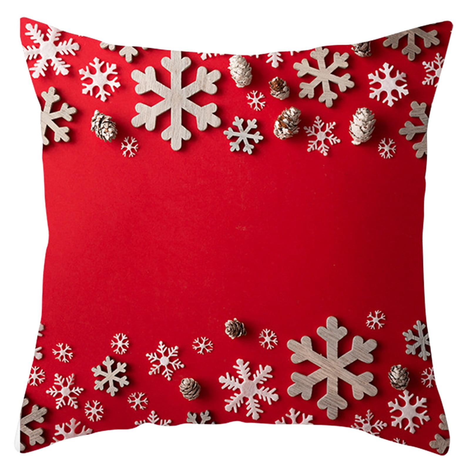 Christmas Pillow Cover, Snowflake Shape 