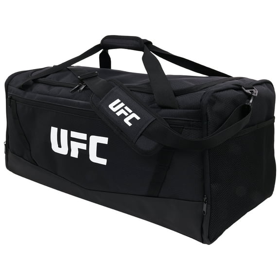 UFC Gym Bag, 25 Inch Extra Large Travel Duffel Bag for Men and Women, Shoe Compartment, MMA Workout Equipment and Sports Accessories, Black