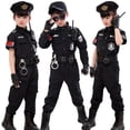 thumbnail image 2 of Disfraz de policía especial para niños, uniforme de actuación para fiestas de Carnaval, Halloween, ejército, 110-160CM, 2 of 4