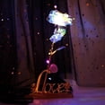 thumbnail image 4 of Wovilon Creative Colorful Rose with Light, Box & Base, Artificial Flowers 24K Gold Foil Rose Full Blossom Presents for Mother's Day | Valentine's Day | Anniversary | Birthday | Wedding, Romantic Gift, 4 of 9