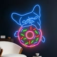 thumbnail image 2 of Handmadetneonsign French Bulldog Donut Neon Sign, French Bulldog Donut Led Sign, French Bulldog, 2 of 5
