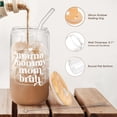 thumbnail image 3 of Vaso de vidrio SANDJEST con tapa de bambú de 470 ml, 3 of 7