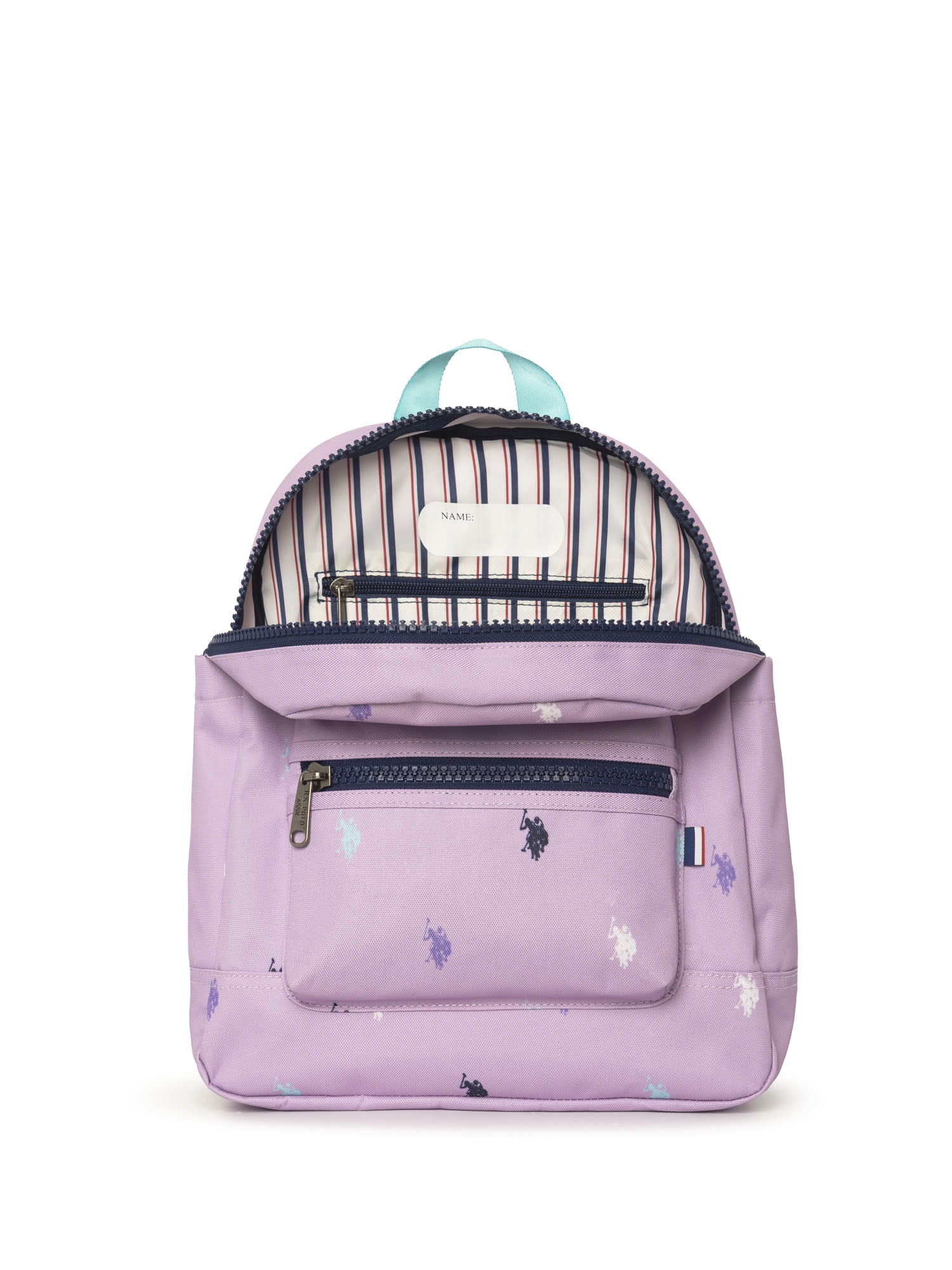 U.S. Polo Assn. 13" DHM Monogram Toddler Backpack, Lavender
