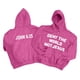 thumbnail image 1 of MHFRRA Sudadera con Capucha y Estampado de Letras para Hombre, Informal, Holgada, con Cremallera, Abrigo y Chaqueta con Bolsillo para Invierno Rosa fuerte, 1 of 3