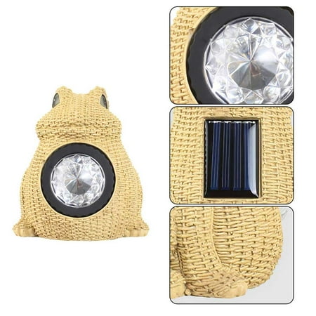 

Shooting light Cute Simulation Frog LED Solar Light IP65 Waterproof Outdoor Garden Landscape Floodlight Novel Beige Resin Solar Power Lamp for Yard Lawn Grass