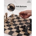 thumbnail image 7 of Elborse Marble Chess Set 12 inches Black and Coral with 32 Chess Pieces and 2 Extra Queens, Board Games for Adults, Luxury Chess Board., 7 of 7