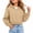#A01-Khaki, variant on Abcomgle Girls Zip Up Hoodie 7-8 Cropped Long Sleeve Jacket for Kids Cute Fashion Lightweight Girls Zip Up Sweater with Pockets