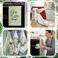 thumbnail image 5 of luyaa Set of 6 Daisy Kitchen Towels Spring Floral Gnome Dishtowels Flower Rustic Tea Towels Absorbent Forest Green Hand Wash Cloth 26"x18" for Farmhouse Kitchen Bathroom Housewarming Gift, 5 of 6