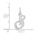 thumbnail image 2 of 10k White Gold Small Fancy Script Initial S Charm, 2 of 2