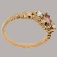 thumbnail image 3 of LBG British Made 14k Rose Gold Pink Tourmaline & Diamond ring Womens Anniversary Ring - 33 size options - Size 11.75, 3 of 8