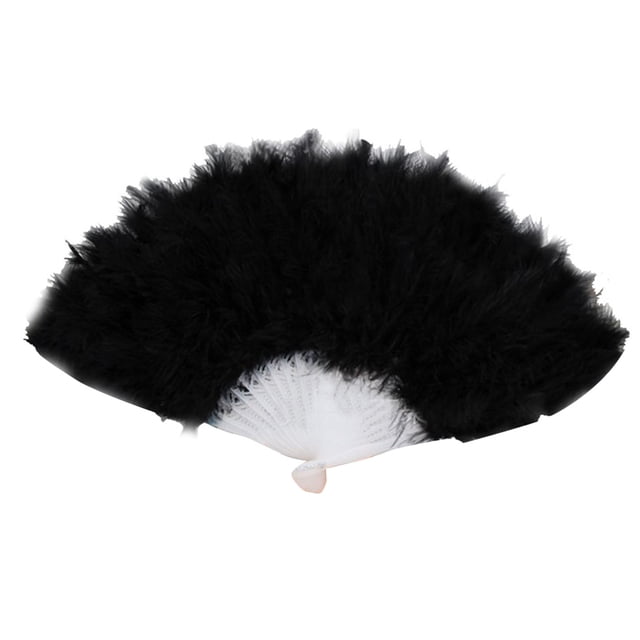 Abanico de Plumas Cateissary Decoración Adorno de Fiesta Plegable 42cm