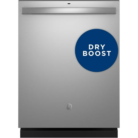GE - Top Control Built In Dishwasher with Sanitize Cycle and Dry Boost, 52 dBA - Stainless Steel