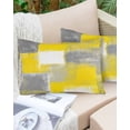 thumbnail image 6 of Yellow Grey Throw Pillow Covers, Rustic Mottled Oil Painting Abstract Texture Soft Breathable Pillow Cases with Invisible Zipper for Sleeping, Body Pillowcases for Couch Bed Sofa Chair 24x36 Inches, 6 of 6