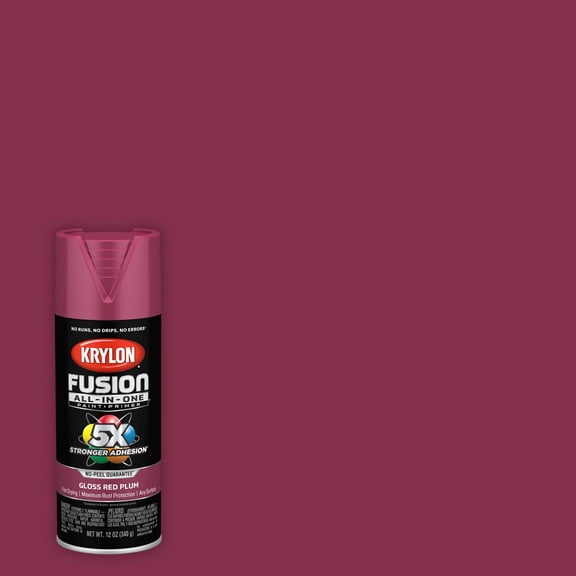 Krylon K02939007 Krylon Fusion All-In-One Red Plum Gloss 12 oz. Spray Paint, Multi-Surface, (1 Piece, 1 Pack)