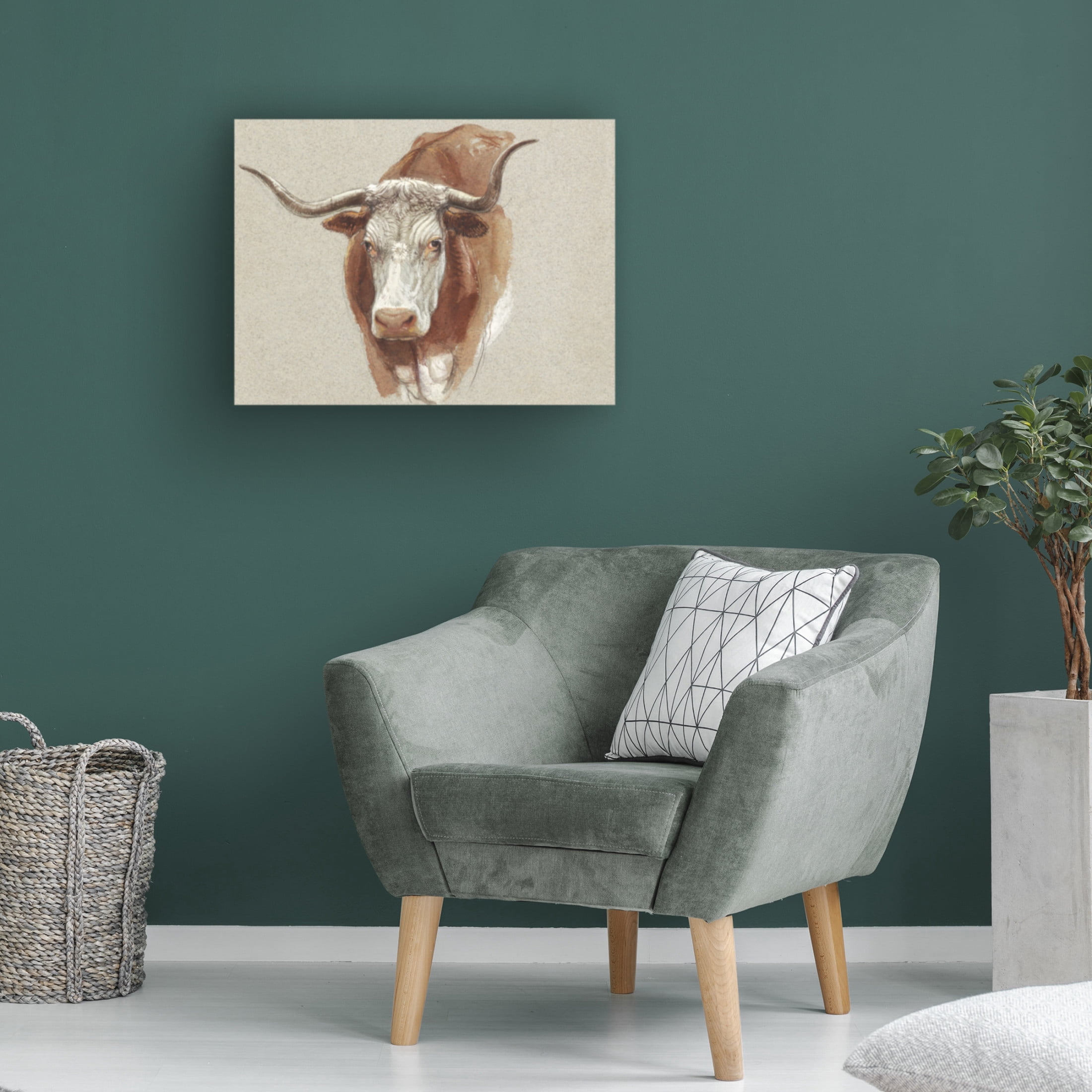 Trademark Fine Art Samuel Colman  Colman Cow Portrait Study II Canvas Wall Art