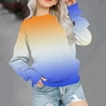 thumbnail image 2 of Floleo Chandail à Col Rond à Manches Longues pour Tout-Petits Filles Garçons, Mode, Imprimé Dégradé, Chandail Chaud, Hauts pour Enfants, Printemps Automne, 1-12 Ans (Orange#2, 3 Ans), 2 of 7