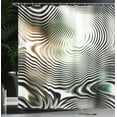thumbnail image 4 of Ambesonne Geometric Shower Curtain, Circle Zebra Stripes, 69"Wx75"L, Black and White, 4 of 5