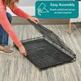 thumbnail image 5 of 30-Inch Two-Door iCrate Folding Dog Crate with Divider Panel Leak-Proof Tray Secure Latches Metal Wire Kennel for Medium Breeds Portable Durable Easy to Assemble, 5 of 9