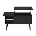 thumbnail image 4 of Furinno Jensen Wooden Leg Lift Top Coffee Table With Hidden Compartment and Side Open Storage Shelf for Living Room, Americano, 4 of 6