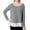 Pebble Grey/Mix Stripe, variant on Ladies French Terry Boat-Neck Sweater Top (Husked Tan Mix/Cream Stripe, Large)