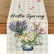 thumbnail image 4 of de mesa Patrón floral Reutilizable Colección de mesa Decoración navideña Primavera Arpillera Caminos de mesa para Semana Santa Campin 1 perfecl Corredor de escritorio, 4 of 4