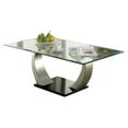 thumbnail image 1 of Bowery Hill Glass Top Coffee Table in Satin, 1 of 4