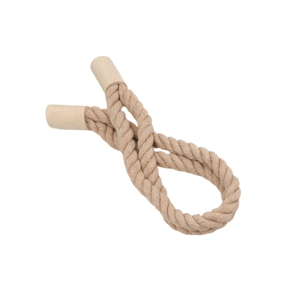 Selrti Magnetic Curtain Tieback, Cotton Linen Rope Curtain Holdback with Wood Buckle for Drapes, Decorative Tie Backs for Bedroom, Boho Room, Nursery and Farmhouse Decor