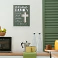 thumbnail image 2 of Crystal Art Gallery Our Family Typographic Cross Wood Wall Plaque Art - 8" x 6", 2 of 7