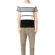 thumbnail image 4 of Camisetas para hombres INSPIRE CHIC con bloque de color, cuello redondo y mangas cortas S Negro Blanco Gris, 4 of 6