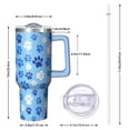 thumbnail image 2 of OBREWU Blue Dog Paw Footprint Tumbler with Handle and Lid,Blue Dog Paw Footprint 40oz Double Wall Vacuum Insulated Tumbler,Cups Gift for Women and Men, 2 of 7