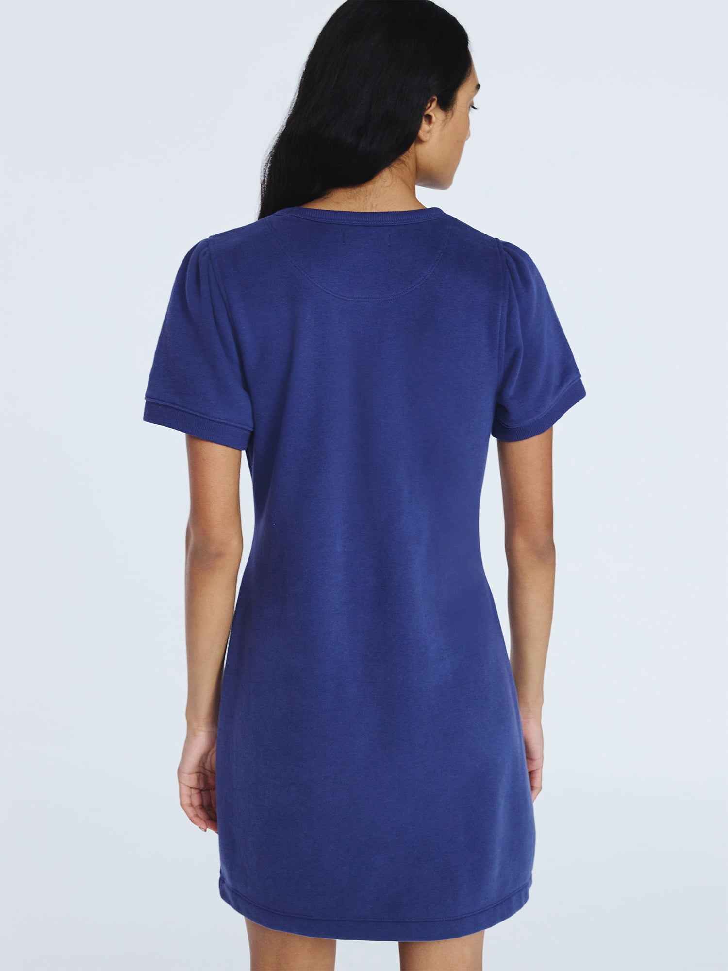 Free Assembly Women’s and Women's Plus Embroidered Mini Dress with Puff Sleeves, Sizes XS-4X