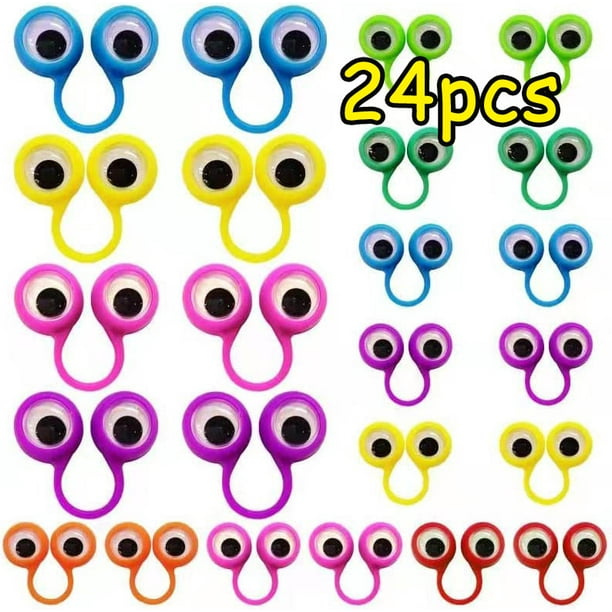 24Pcs Eye Finger Puppets Googly Eye Finger Puppets Wiggly Eyeball Finger Puppet Rings Eye Finger