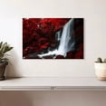 thumbnail image 2 of Elephant Stock Red Autumn Waterfall Wall Art - Horizontal Canvas Wall Art - Living Room Wall Decor - Nature Canvas - Red And White Decor - 12" x 8", 2 of 8