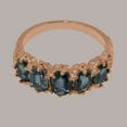 thumbnail image 6 of LBG British Made 14k Rose Gold Natural Sapphire Womens Eternity Ring - 33 size options - Size 5.5, 6 of 8