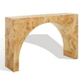 thumbnail image 5 of SAFAVIEH Couture Katelynn Glam Burled Mappa Veneer Console Table, Natural, 5 of 13