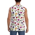 thumbnail image 4 of Uemuo Tulips Flowers Pattern Men's Sleeveless T-Shirt,Muscle Athletic Tank Top, Moisture-wicking Quick-dry Breathable Classic Tee Top for Gym Run Outdoor Sports-Small, 4 of 8