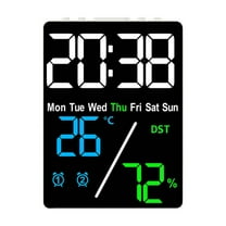 Lilixerw Smart Digital Alarm Clock,Magnetic Attraction,Indoor Temperature Humidity,HD Screen Hour Date,Battery Operated