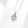 thumbnail image 3 of Heart Urn Necklace for Ashes for Women Cremation Jewelry Rose Flower Eternity Memorial Forever in My Heart Ashes Keepsake, Adjustable Silver Chain 20+2 Inches, 3 of 8