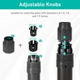 thumbnail image 5 of BPS Heavy Duty Fillable Patio Umbrella Base with 4 Wheels, 2 Locks and Adjustable Knob - Brown, 5 of 10