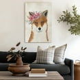thumbnail image 4 of WFSposter Cute Safari Animal Art Print Posters Retro Fox Wall Art Animal Portrait Painting Funny Fox Wearing a Wreath Picture Decor Animal Collections for Nursery Kid's Bedroom Home Decoration 12x16", 4 of 7