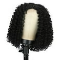 thumbnail image 6 of Short Bob Lace Front Human Hair Wig For Black Women Plucked Natural Hairline 12 Inch Curly Bob Wig, 6 of 8