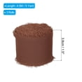 thumbnail image 2 of Uxcell 1.5" x 5 Yard Fringe Chiffon Silk Ribbon 3 Rolls Handmade Frayed Ribbon, Dark Brown, 2 of 6