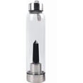 thumbnail image 1 of Botella de agua ChezMax Crystal Glass Energy con piedra preciosa de cuarzo, 1 of 7